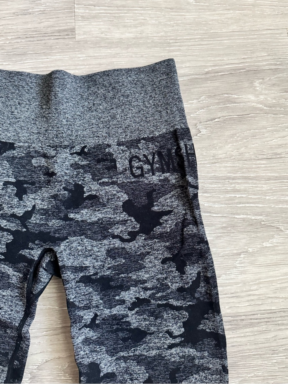 Gymshark Black and Grey Camouflage Leggings - Picture 3 of 6
